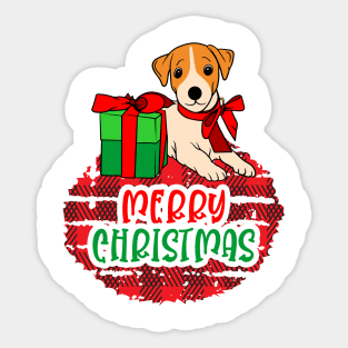 Merry Christmas - Funny Christmas With Dogs Sticker